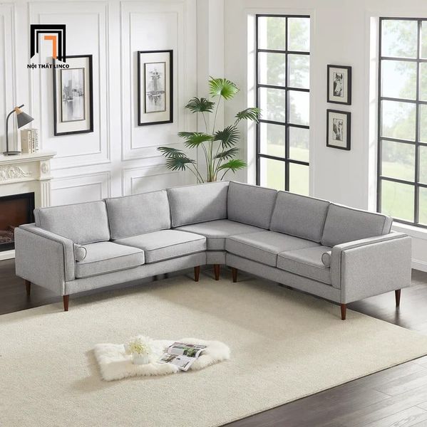 bộ ghế sofa góc L 2m4 x 2m4 vải nỉ phòng khách, sofa góc L diện tích lớn
