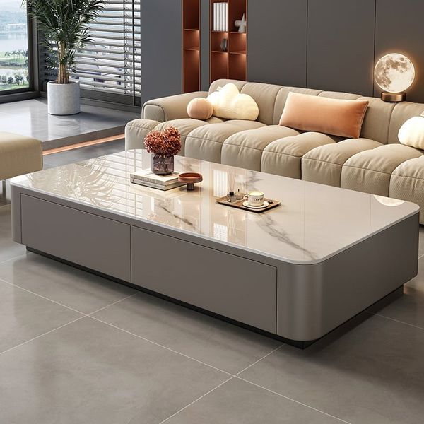 bàn sofa mặt đá chữ nhật 1m1 x 55, bàn sofa cho phòng chờ sang trọng