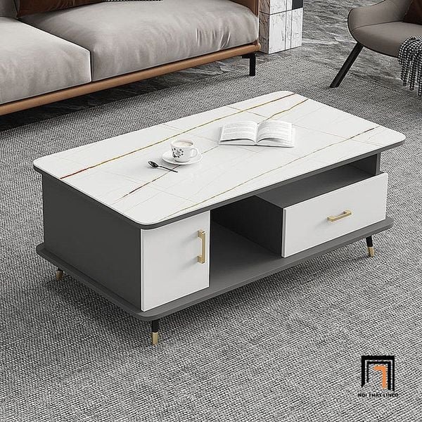 bàn sofa hình hộp chữ nhật 1m x 50, bàn sofa gia đình mặt đá xám ghi