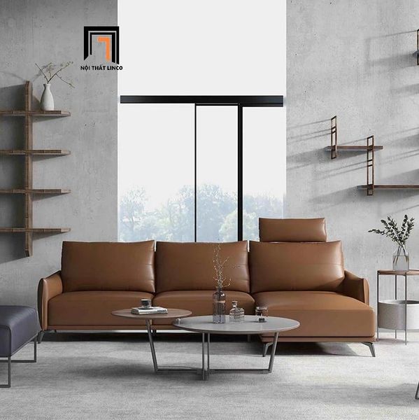 sofa góc, bộ ghế sofa góc L da công nghiệp, sofa góc 2m3 x 1m6 giá rẻ cho chung cư