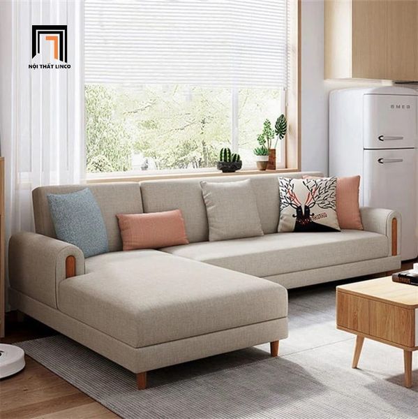 ghế sofa góc L phòng khách chung cư, sofa góc 2m3 x 1m6 giá rẻ