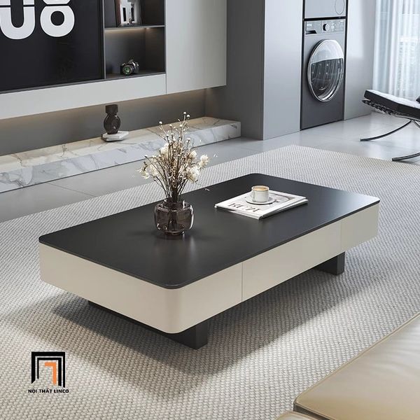 bàn sofa phòng khách ván gỗ mdf, bàn sofa hiện đại phòng khách diện tích lớn