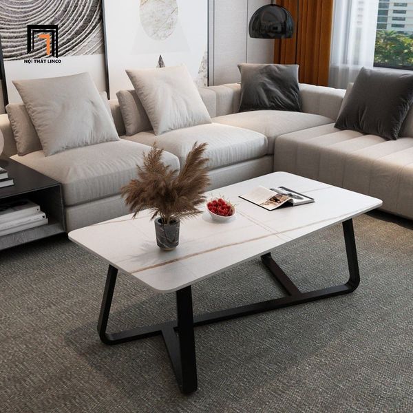 bàn trà mặt đá chữ nhật 1m x 50 kiểu dáng hiện đại, bàn sofa cho căn hộ chung cư