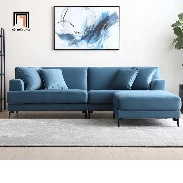 bộ ghế sofa băng gia đình giá rẻ, set ghế sofa phòng khách 2m2 và ghế đôn vuông, bộ ghế sofa vải nỉ