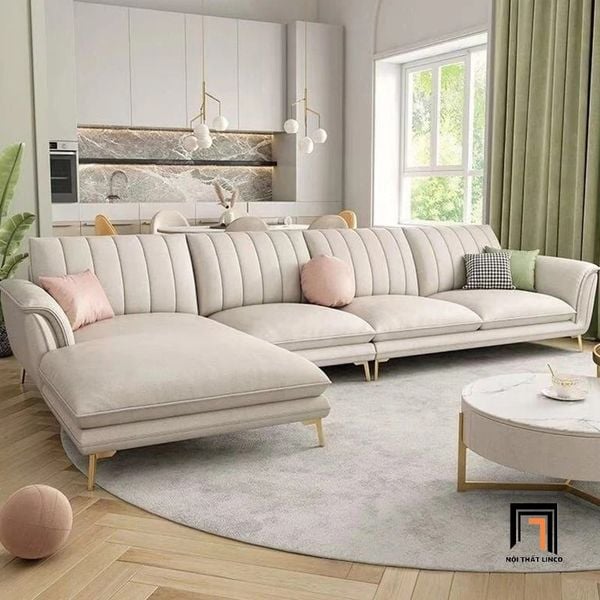 sofa góc đẹp, ghế sofa góc cho căn hộ chung cư, sofa góc xinh xắn, sofa góc da giả Pu