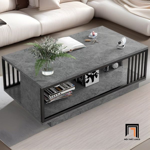 bàn sofa mặt đá xám chữ nhật 1m x 50, bàn sofa hiện đại cho căn hộ chung cư