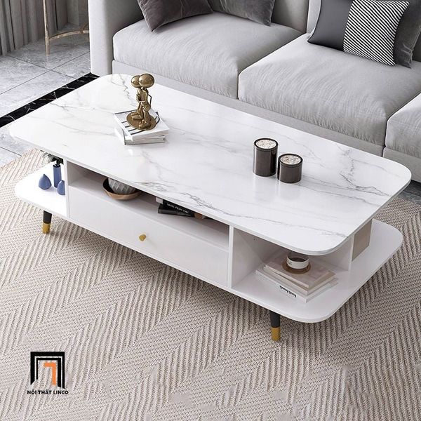 bàn sofa gia đình 1m x 50 có hộc kéo nhỏ, bàn trà phòng khách chữ nhật
