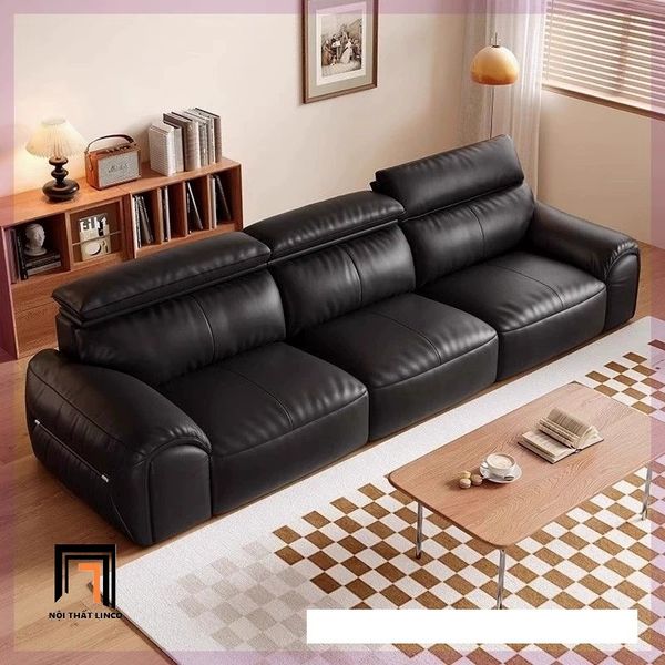 sofa, ghế sofa, sofa băng, sofa văng, sofa da màu đen, ghế sofa cao cấp, ghế sofa sang trọng, ghế sofa dài 2m