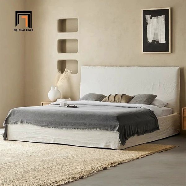 giường, giường ngủ, giường ngủ xám trắng, giường ngủ 1m6 x 2m, giường ngủ gia đình giá rẻ