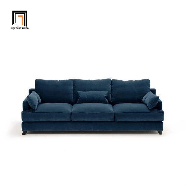 sofa băng vải nỉ nhung dài 2m1, ghế sofa băng phong cách Âu Mỹ, sofa băng phòng khách sang trọng