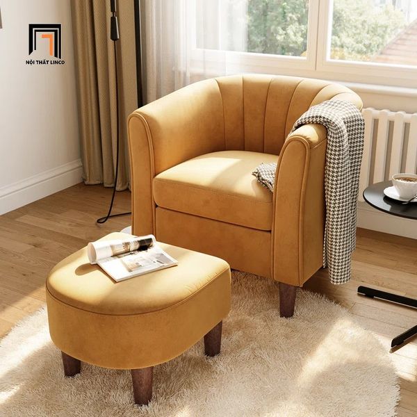ghế sofa đơn màu vàng nhỏ gọn xinh xắn, sofa đơn 1 người ngồi giá rẻ