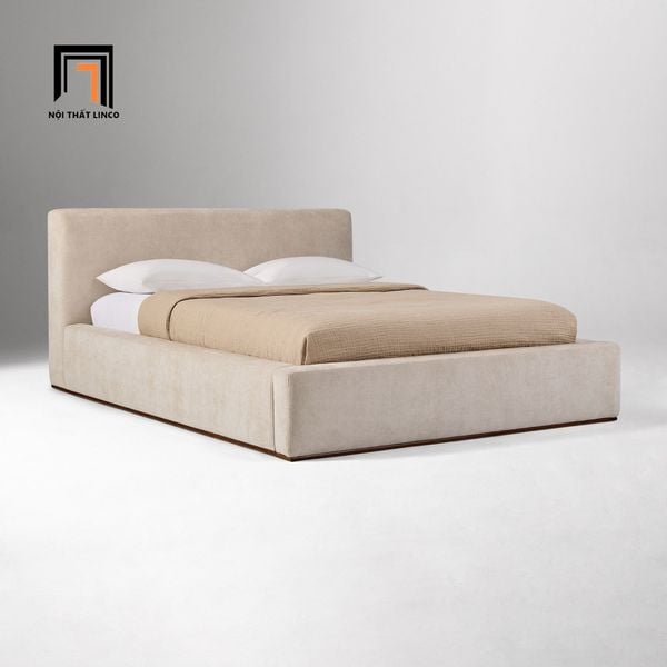 giường, giường ngủ bọc nệm xinh xắn, giường ngủ giá rẻ, giường ngủ 1m6 x 2m cho căn hộ chung cư