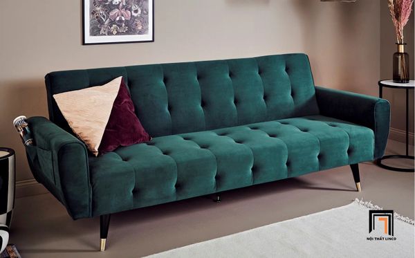 ghế sofa giường bật nằm giá rẻ, sofa băng giường thông minh dài 2m, sofa giường nằm xám đậm