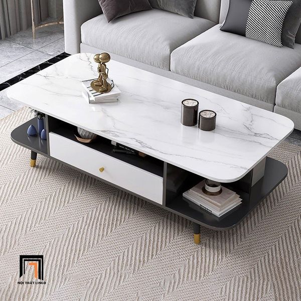 bàn sofa gia đình 1m x 50 có hộc kéo nhỏ, bàn trà phòng khách chữ nhật