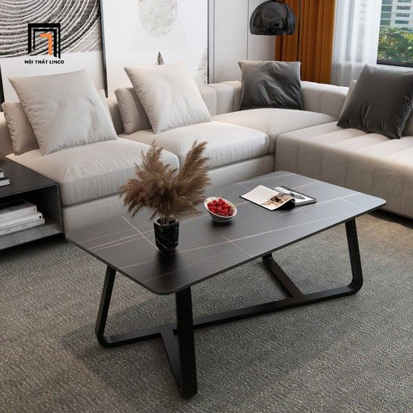 bàn trà mặt đá chữ nhật 1m x 50 kiểu dáng hiện đại, bàn sofa cho căn hộ chung cư