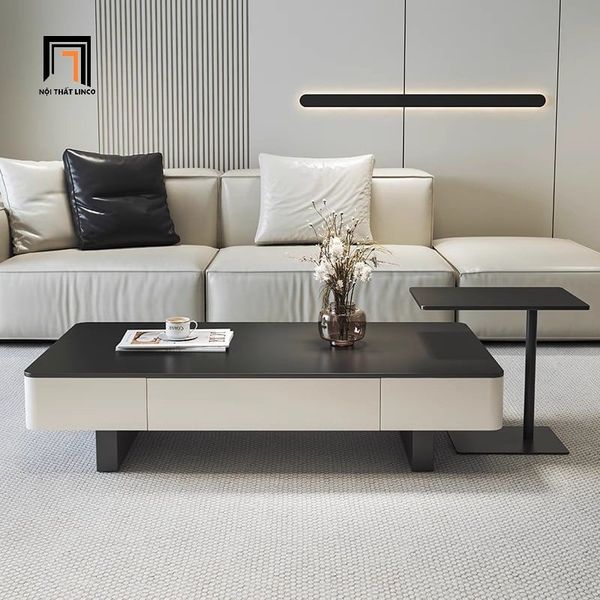bàn sofa phòng khách ván gỗ mdf, bàn sofa hiện đại phòng khách diện tích lớn