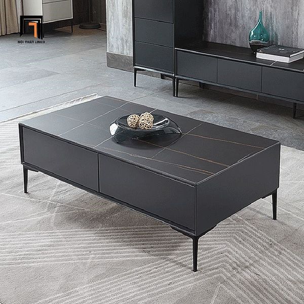 bàn sofa gia đình mặt đá đen chữ nhật 1m x 50, bàn sofa phòng khách màu đen