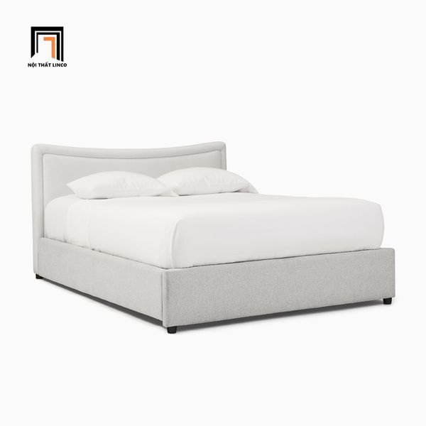 giường, giường ngủ bọc vải, giường ngủ xám trắng, giường 1m6 x 2m, giường ngủ giá rẻ