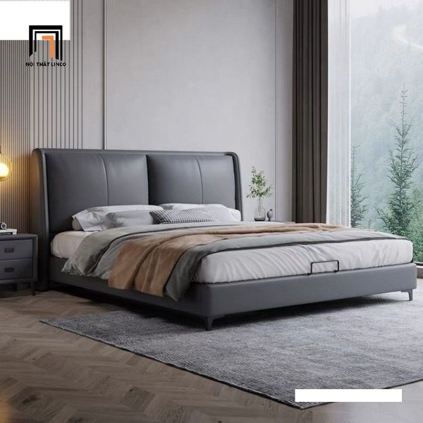 giường, giường ngủ bọc da, giường ngủ da công nghiệp, giường ngủ 1m6 x 2m, giường sang trọng