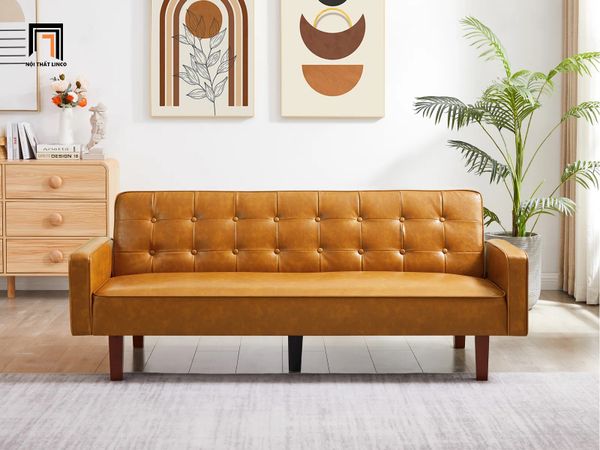 ghế sofa giường dài 2m da công nghiệp, ghế sofa bed thông minh giá rẻ cho văn phòng