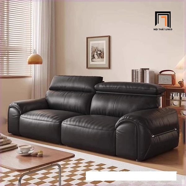 sofa, ghế sofa, sofa băng, sofa văng, sofa da màu đen, ghế sofa cao cấp, ghế sofa sang trọng, ghế sofa dài 2m