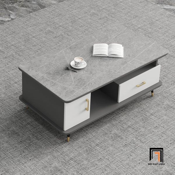 bàn sofa hình hộp chữ nhật 1m x 50, bàn sofa gia đình mặt đá xám ghi