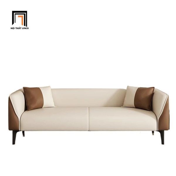 bộ ghế sofa phòng khách da giả, set ghế sofa văn phòng hiện đại phối màu trẻ trung
