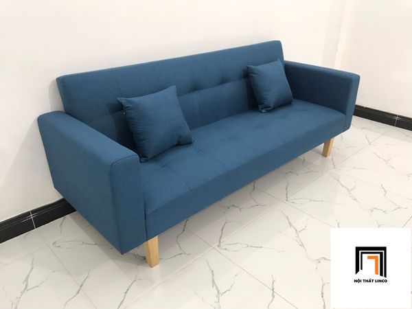 bộ ghế sofa giường giá rẻ, ghế sofa bed đa năng cho văn phòng, sofa giường dài 2m xanh dương