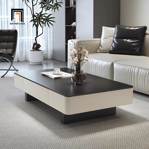 bàn sofa phòng khách ván gỗ mdf, bàn sofa hiện đại phòng khách diện tích lớn