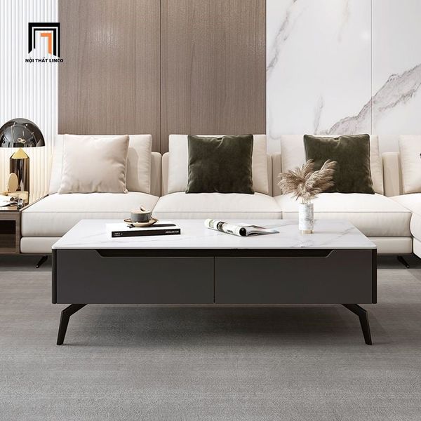 bàn sofa phòng khách chữ nhật 1m x 50, bàn sofa hiện đại mặt đá trắng