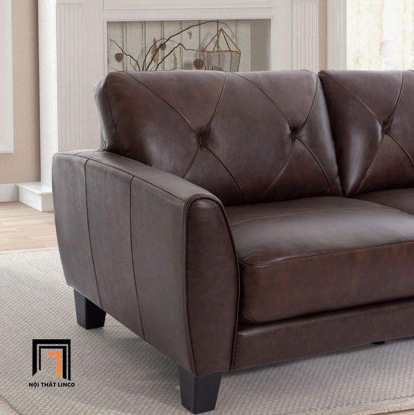 bộ ghế sofa bọc da Pu màu nâu, set ghế sofa phòng khách cao cấp