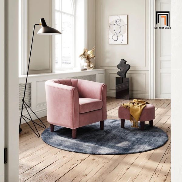 ghế sofa đơn màu vàng nhỏ gọn xinh xắn, sofa đơn 1 người ngồi giá rẻ