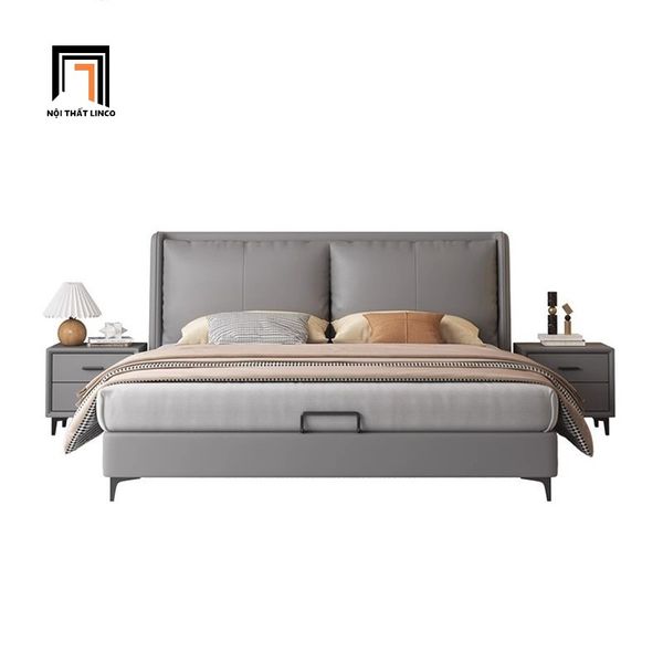 giường, giường ngủ bọc da, giường ngủ da công nghiệp, giường ngủ 1m6 x 2m, giường sang trọng