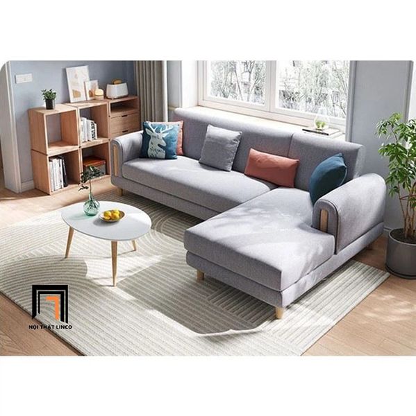 ghế sofa góc L phòng khách chung cư, sofa góc 2m3 x 1m6 giá rẻ