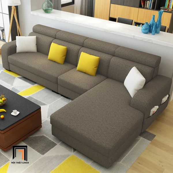 ghế sofa góc chữ l 3m2 x 1m8, sofa góc gia đình diện tích lớn giá rẻ, sofa góc gật gù thư giãn