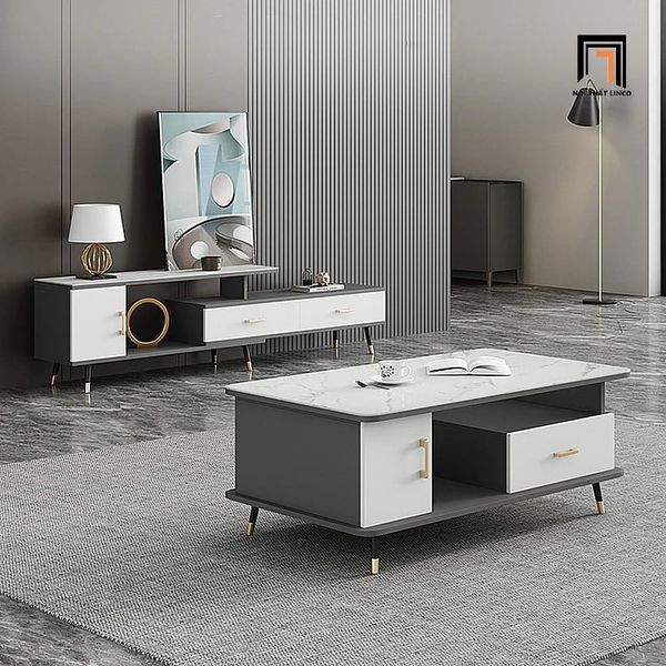 bàn sofa hình hộp chữ nhật 1m x 50, bàn sofa gia đình mặt đá xám ghi