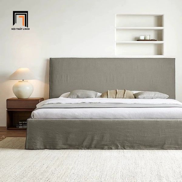 giường, giường ngủ, giường ngủ xám trắng, giường ngủ 1m6 x 2m, giường ngủ gia đình giá rẻ