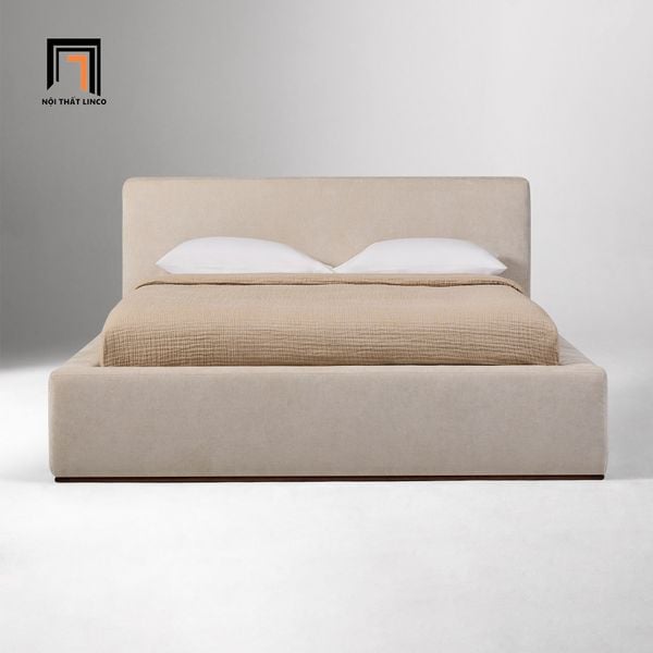 giường, giường ngủ bọc nệm xinh xắn, giường ngủ giá rẻ, giường ngủ 1m6 x 2m cho căn hộ chung cư