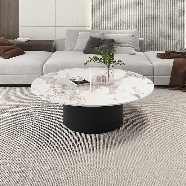 bàn sofa mặt đá ceramic tròn 70cm, bàn sofa phòng khách cao cấp