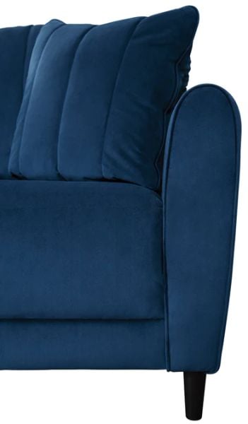 bộ ghế sofa gia đình giá rẻ xanh dương vải nhung, set ghế sofa phòng khách xinh xắn