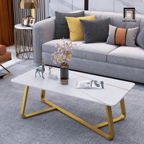 bàn trà mặt đá chữ nhật 1m x 50 kiểu dáng hiện đại, bàn sofa cho căn hộ chung cư