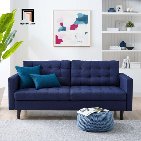 sofa, ghế sofa, sofa dài 2m, sofa băng màu xám, ghế sofa băng 3 nệm ngồi, sofa băng giật nút nổi bật