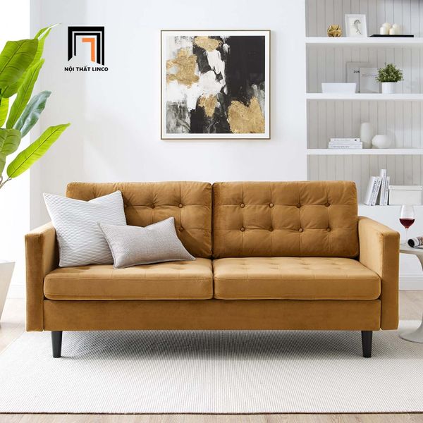 sofa, ghế sofa, sofa dài 2m, sofa băng màu xám, ghế sofa băng 3 nệm ngồi, sofa băng giật nút nổi bật