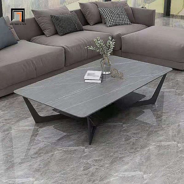 bàn sofa phòng khách mặt đá 2 tầng, bàn sofa cao cấp hiện đại mặt đá