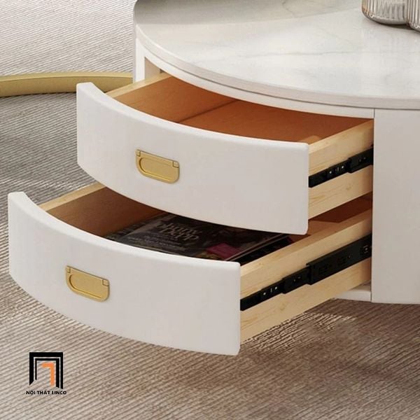 cặp bàn trà cho công sở tiếp khách, cặp bàn sofa đôi hình tròn xinh xắn