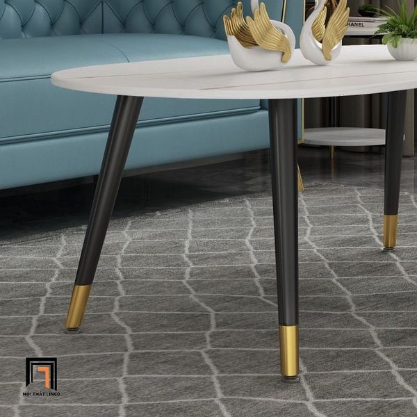 bàn sofa phòng khách hình oval, bàn sofa 1m x 50 mặt đá giá rẻ