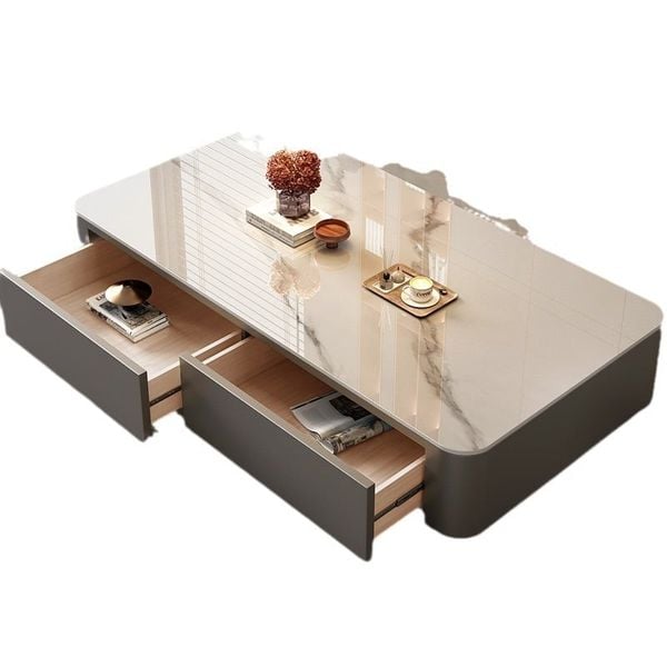 bàn sofa mặt đá chữ nhật 1m1 x 55, bàn sofa cho phòng chờ sang trọng