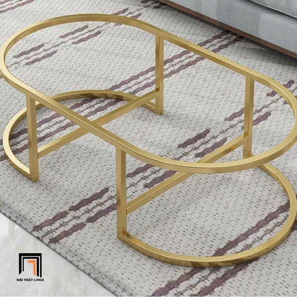 bàn sofa mặt đá oval 2 tầng 1m x 50, bàn trà phòng khách gia đình nhỏ