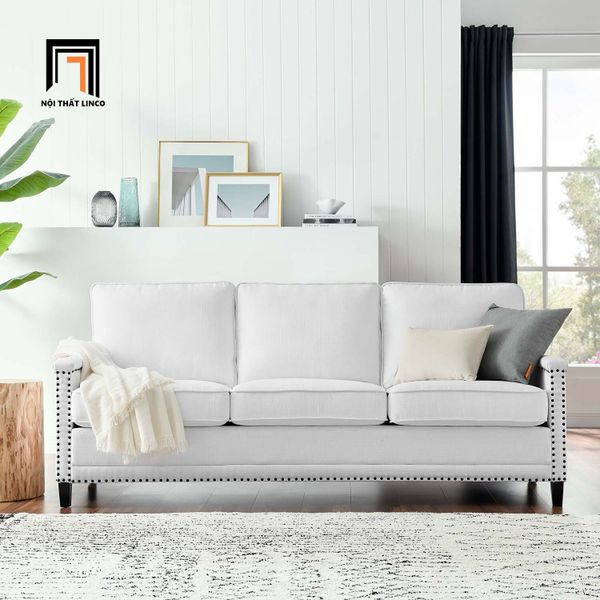 ghế sofa băng nỉ màu xanh lá, sofa văng dài 3 nệm ngồi đính nút, sofa băng giá rẻ