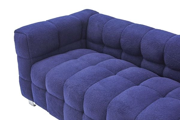 sofa băng vải lông cừu, ghế sofa băng dài 2m cho các shop tiệm, sofa băng xinh xắn